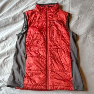 Merrell Vest Mens Medium Red Grey Primaloft Insulated Puffer Select Shield